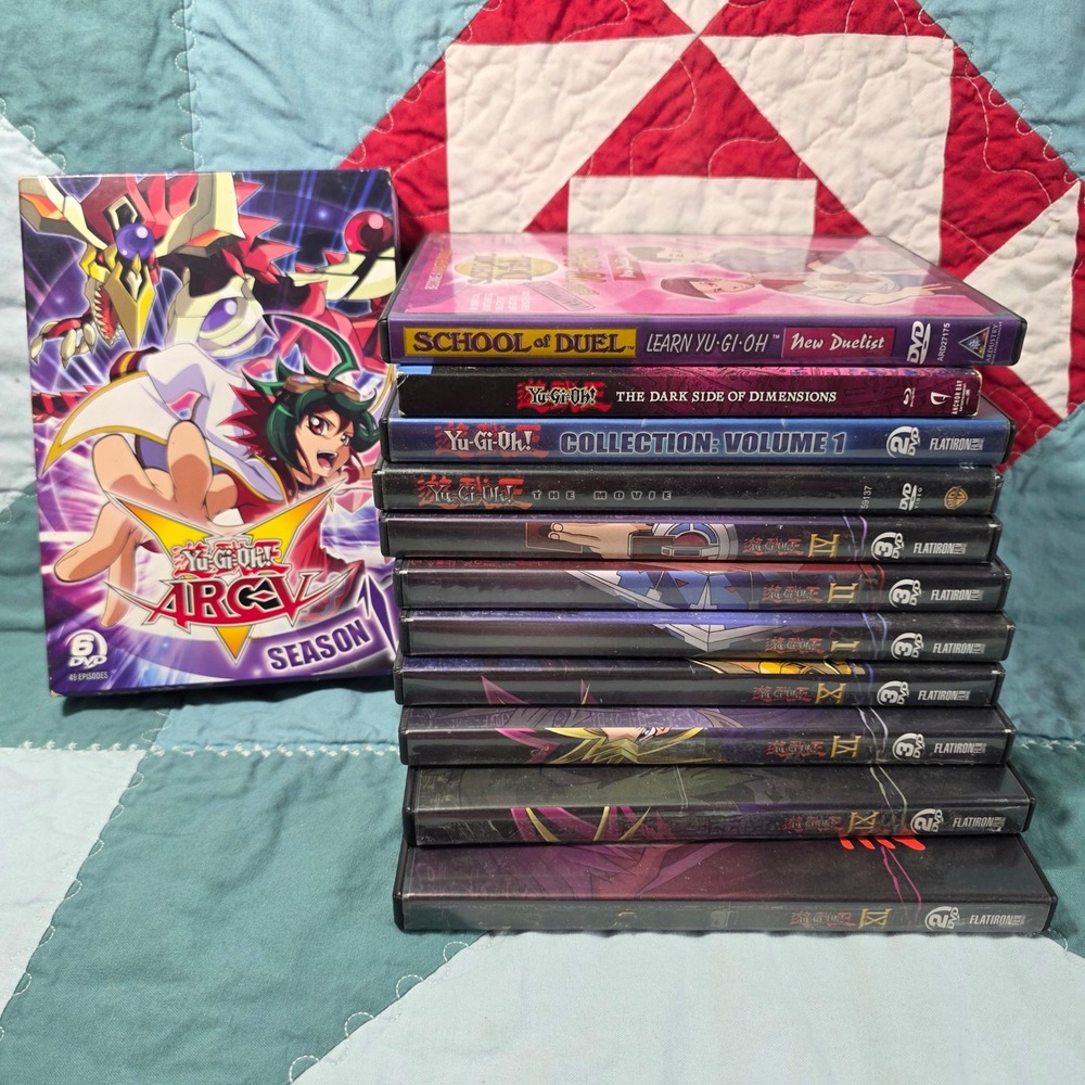 Yu-Gi-Oh Anime DVD Blu-ray Mixed Lot Kids Teens Multicolor Series Movies Bundle